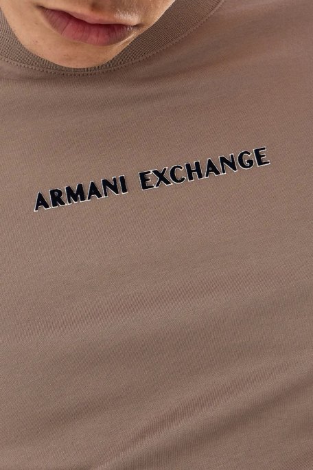 Armani Exchange Pamuklu Regular Fit Bisiklet Yaka Erkek T Shirt 6DZTJB ZJ9AZ 17AC GRİ - 2