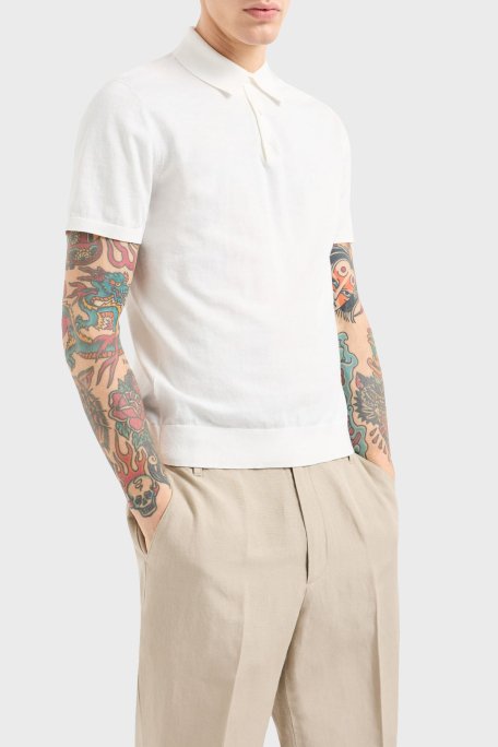 Armani Exchange Pamuklu Regular Fit Düğmeli Erkek Polo Yaka T Shirt 8NZF5D ZM3JZ 1116 BEYAZ - 2