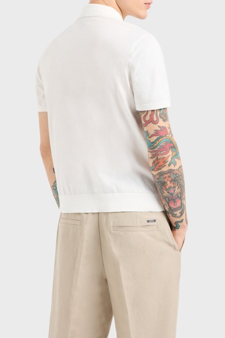 Armani Exchange Pamuklu Regular Fit Düğmeli Erkek Polo Yaka T Shirt 8NZF5D ZM3JZ 1116 BEYAZ - 3