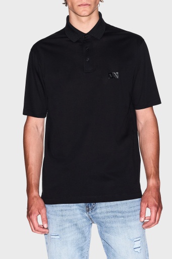 Armani Exchange Pamuklu Regular Fit Düğmeli Erkek Polo Yaka T Shirt XM000484 AF10364 UC001 SİYAH - 1