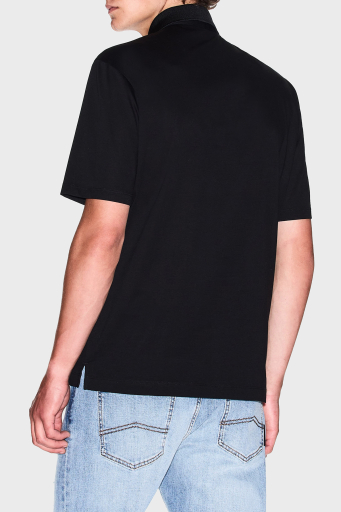 Armani Exchange Pamuklu Regular Fit Düğmeli Erkek Polo Yaka T Shirt XM000484 AF10364 UC001 SİYAH - 2