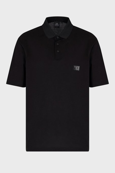Armani Exchange Pamuklu Regular Fit Düğmeli Erkek Polo Yaka T Shirt XM000484 AF10364 UC001 SİYAH - 5