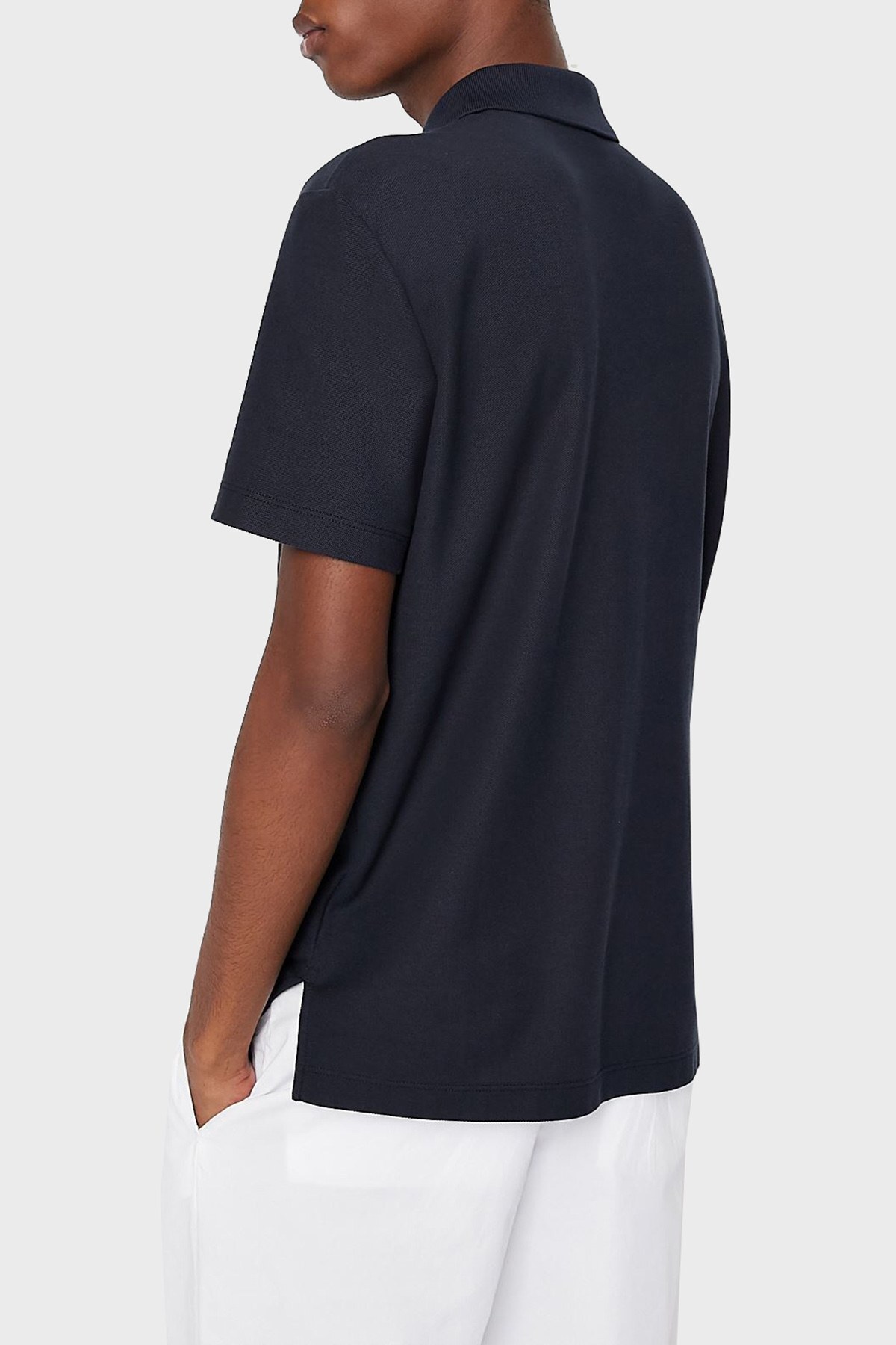 Armani Exchange Pamuklu Regular Fit Düğmeli T Shirt Erkek Polo 3LZFAG ZJFBZ 1510 LACİVERT