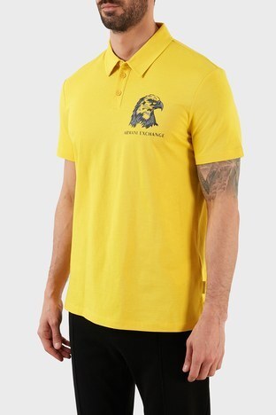 Armani Exchange - Armani Exchange Pamuklu Regular Fit Düğmeli T Shirt Erkek Polo 3LZFAQ ZJ6QZ 1683 SARI (1)