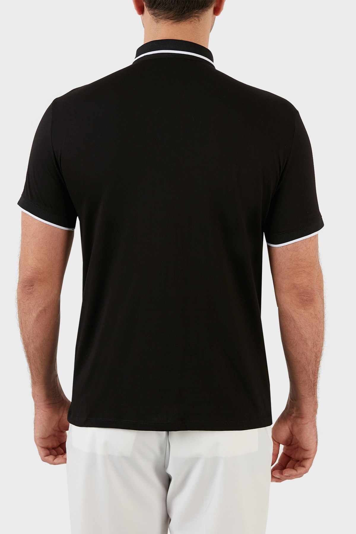 Armani Exchange Pamuklu Regular Fit Düğmeli T Shirt Erkek Polo 3LZFBF ZJH4Z 6244 SİYAH