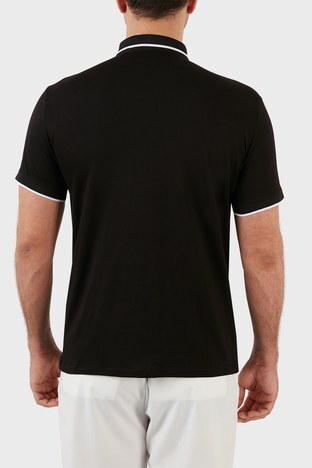 Armani Exchange - Armani Exchange Pamuklu Regular Fit Düğmeli T Shirt Erkek Polo 3LZFBF ZJH4Z 6244 SİYAH (1)