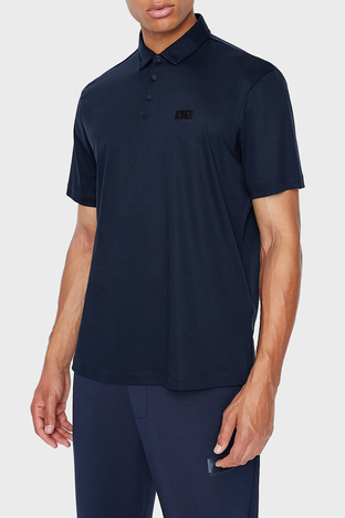 Armani Exchange - Armani Exchange Pamuklu Regular Fit Düğmeli T Shirt Erkek Polo 3LZFHC ZJZEZ 15B LACİVERT