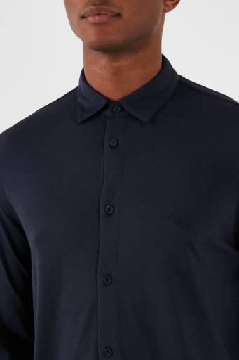 Armani Exchange Pamuklu Regular Fit Erkek Gömlek 3DZCHQ ZJ8EZ 15CX LACİVERT - 12