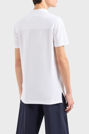 Armani Exchange - Armani Exchange Pamuklu Regular Fit Erkek Polo Yaka T Shirt 3DZFHZ ZJXHZ 1100 BEYAZ (1)