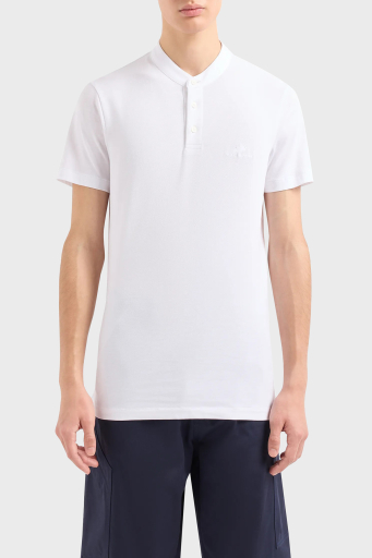 Armani Exchange Pamuklu Regular Fit Erkek Polo Yaka T Shirt 3DZFHZ ZJXHZ 1100 BEYAZ - 6