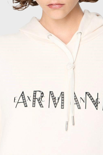 Armani Exchange Pamuklu Regular Fit Kapüşonlu Bayan Elbise 6RYA81 YJDBZ 1130 BEYAZ - 3