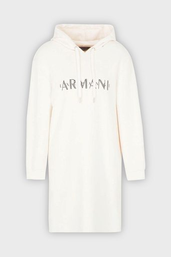Armani Exchange Pamuklu Regular Fit Kapüşonlu Bayan Elbise 6RYA81 YJDBZ 1130 BEYAZ - 4