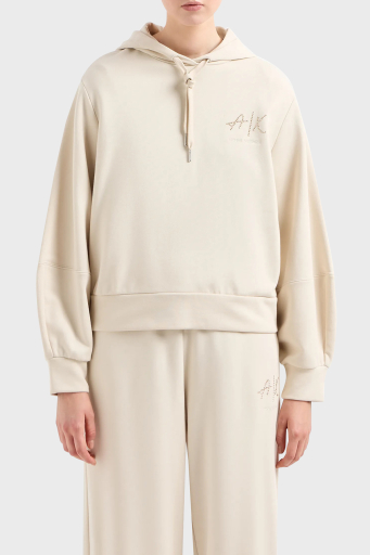 Armani Exchange Pamuklu Regular Fit Kapüşonlu Bayan Sweat 3DYM12 YJFFZ 1787 BEJ - 6