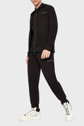 Armani Exchange Pamuklu Regular Fit Kapüşonlu Erkek Sweat 3RZMBB ZJCAZ 1200 SİYAH - 8