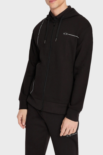 Armani Exchange Pamuklu Regular Fit Kapüşonlu Erkek Sweat 3RZMBB ZJCAZ 1200 SİYAH - 11