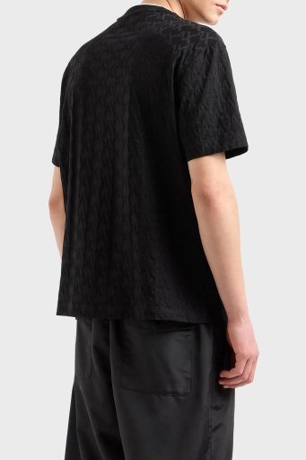 Armani Exchange Pamuklu Regular Fit Logolu Bisiklet Yaka Erkek T Shirt 6DZTLB ZJ2ZZ 1200 SİYAH - 3
