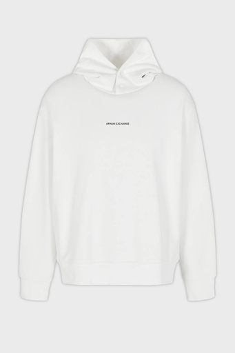 Armani Exchange Pamuklu Regular Fit Logolu Kapüşonlu Erkek Sweat 6DZMLJ ZJ4XZ 1116 BEYAZ - 5
