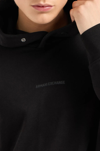 Armani Exchange Pamuklu Regular Fit Logolu Kapüşonlu Erkek Sweat 6DZMLJ ZJ4XZ 1200 SİYAH - 3
