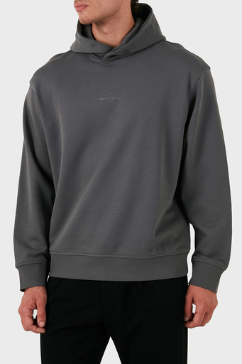 Armani Exchange Pamuklu Regular Fit Logolu Kapüşonlu Yaka Erkek Sweat 6DZMLJ ZJ4XZ 19AA GRİ - 3