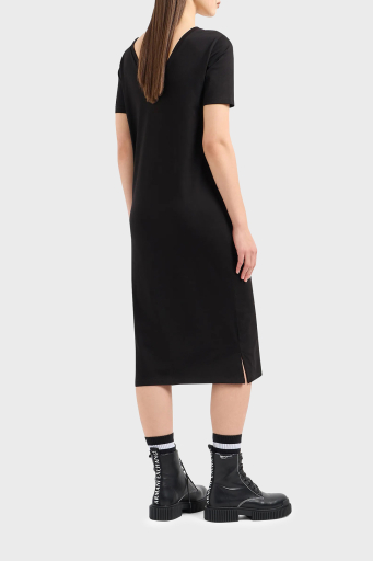 Armani Exchange Pamuklu Regular Fit Midi Bayan Elbise 3DYAAF YJG3Z 1200 SİYAH - 3