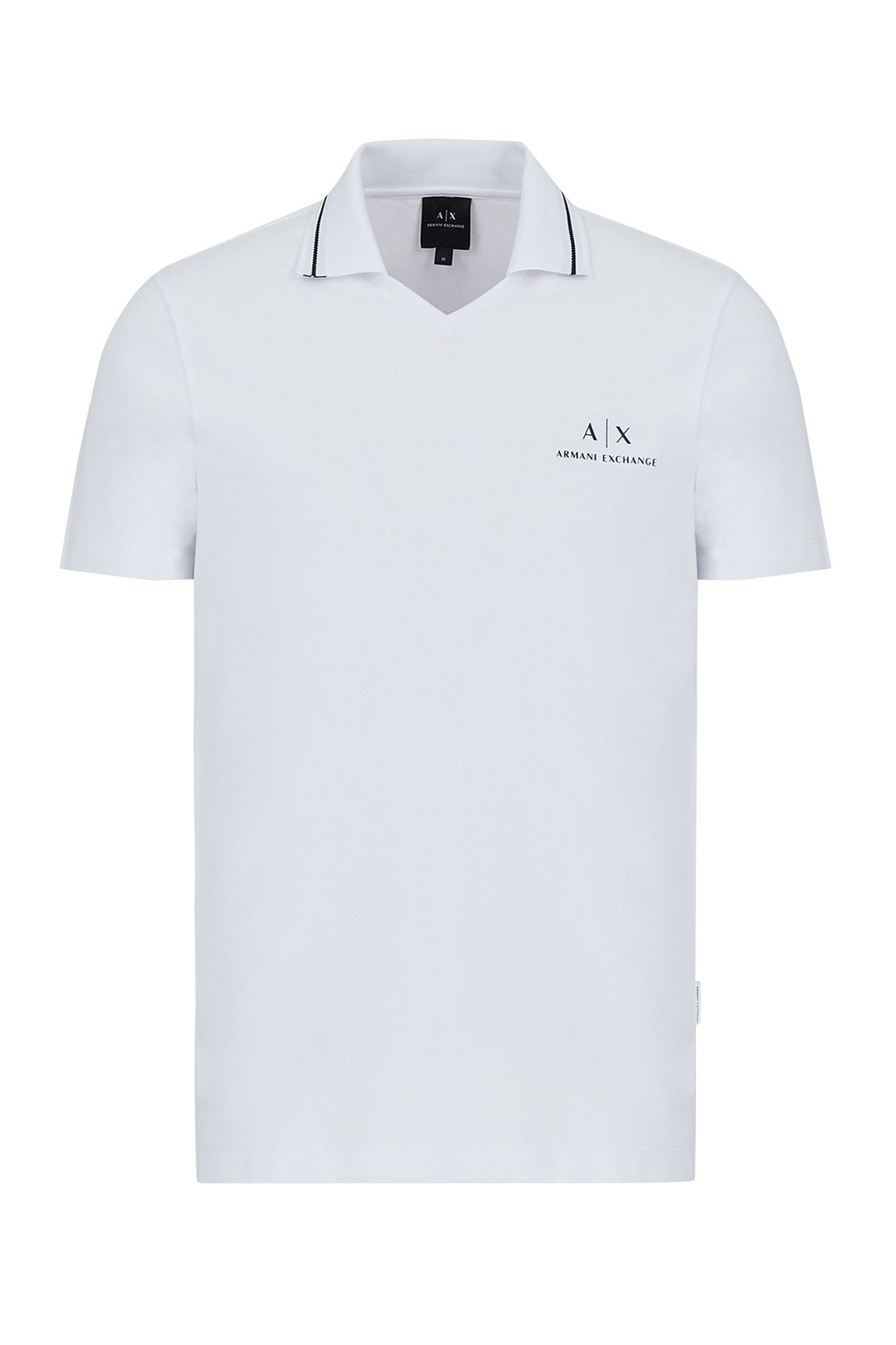 Armani Exchange Pamuklu Regular Fit T Shirt Erkek Polo 3KZFHB ZJ81Z 1100 BEYAZ