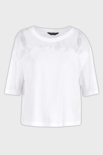 Armani Exchange Pamuklu Relaxed Fit Bisiklet Yaka Bayan T Shirt 3DYT34 YJ3RZ 1000 BEYAZ - 10