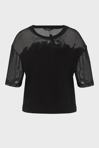 Armani Exchange Pamuklu Relaxed Fit Bisiklet Yaka Bayan T Shirt 3DYT34 YJ3RZ 1200 SİYAH - 10