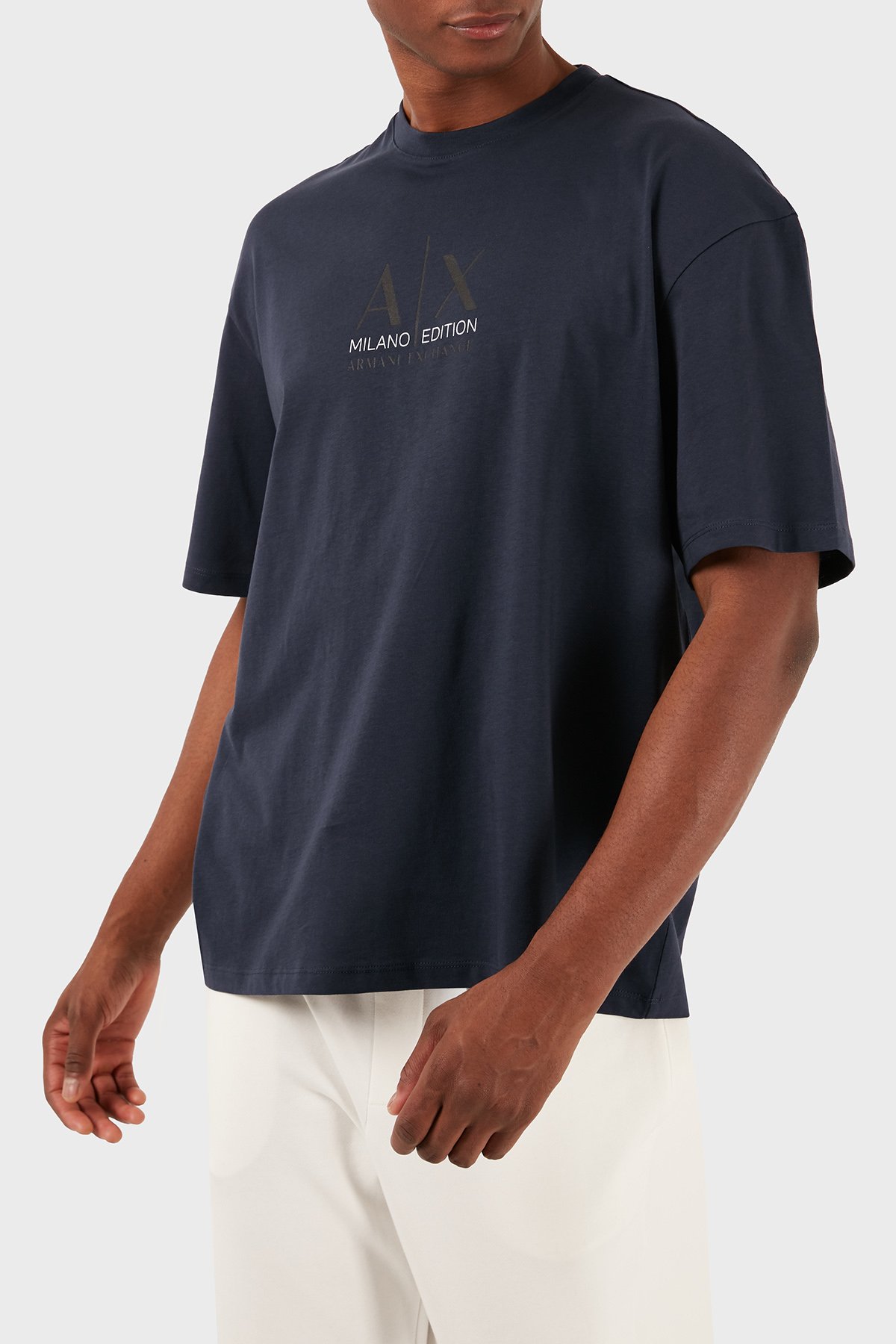 Armani Exchange Pamuklu Relaxed Fit Bisiklet Yaka Erkek T