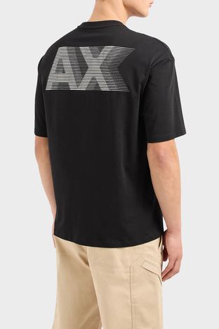 Armani Exchange - Armani Exchange Pamuklu Relaxed Fit Erkek T Shirt 3DZTHJ ZJBYZ 1200 SİYAH (1)