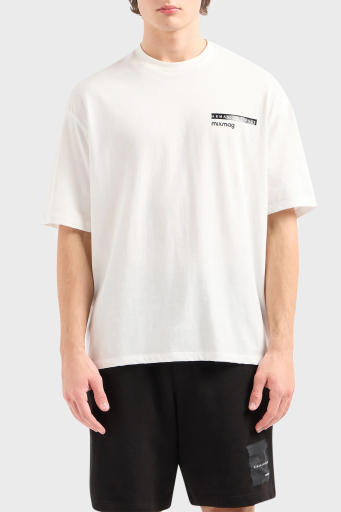 Armani Exchange Pamuklu Relaxed Fit Erkek T Shirt 3DZTJA ZJ8EZ 1116 BEYAZ - 1
