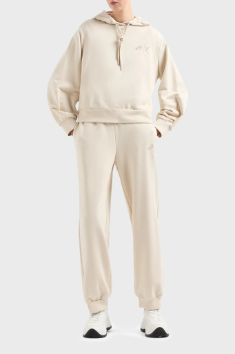 Armani Exchange Pamuklu Relaxed Fit Jogger Spor Bayan Pantolon 3DYP70 YJFFZ 1787 BEJ - 3