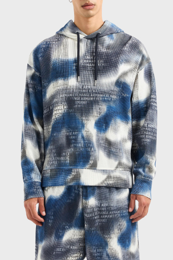 Armani Exchange Pamuklu Relaxed Fit Kapüşonlu Erkek Sweat 3DZMLC ZJ86Z 55JK LACİVERT - 7