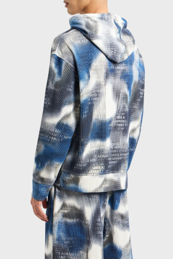 Armani Exchange Pamuklu Relaxed Fit Kapüşonlu Erkek Sweat 3DZMLC ZJ86Z 55JK LACİVERT - 9