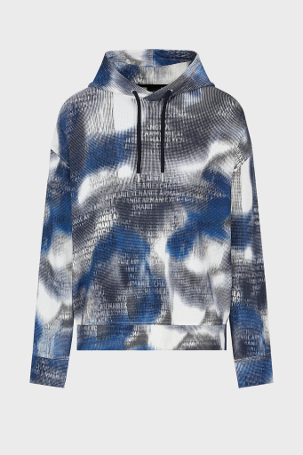 Armani Exchange Pamuklu Relaxed Fit Kapüşonlu Erkek Sweat 3DZMLC ZJ86Z 55JK LACİVERT - 12