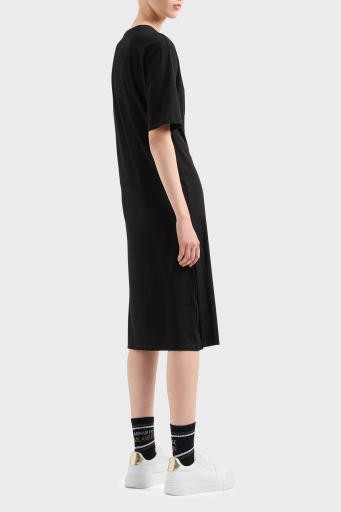 Armani Exchange Pamuklu Relaxed Fit Midi Bayan Elbise 3DYA79 YJ3RZ 1200 SİYAH - 3