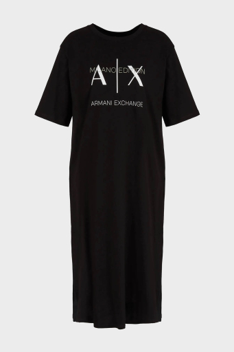Armani Exchange Pamuklu Relaxed Fit Midi Bayan Elbise 3DYA79 YJ3RZ 1200 SİYAH - 10