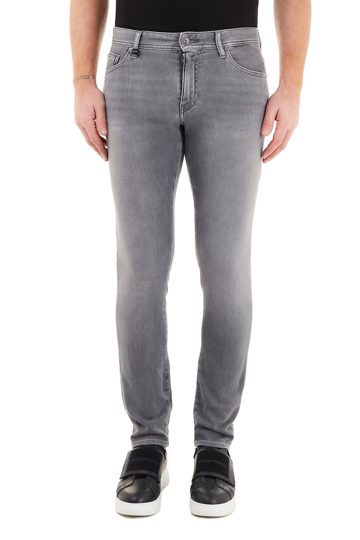 Armani Exchange Pamuklu Skinny Fit J14 Jeans Erkek Kot Pantolon 6HZJ14 Z5QMZ 0903 GRİ