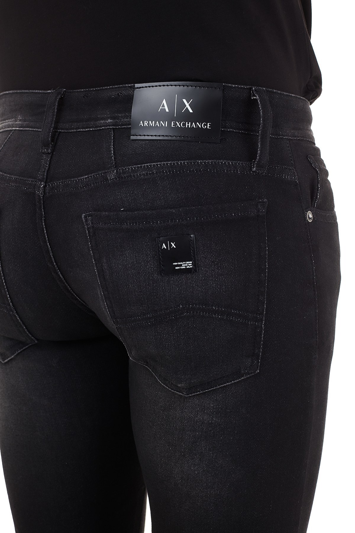 Armani Exchange Pamuklu Skinny Fit J14 Jeans Erkek Kot Pantolon 6HZJ14 Z9QMZ 0204 SİYAH