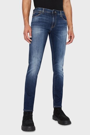 Armani Exchange - Armani Exchange Pamuklu Skinny Fit J14 Jeans Erkek Kot Pantolon 6KZJ14 Z1P3Z 1500 LACİVERT (1)