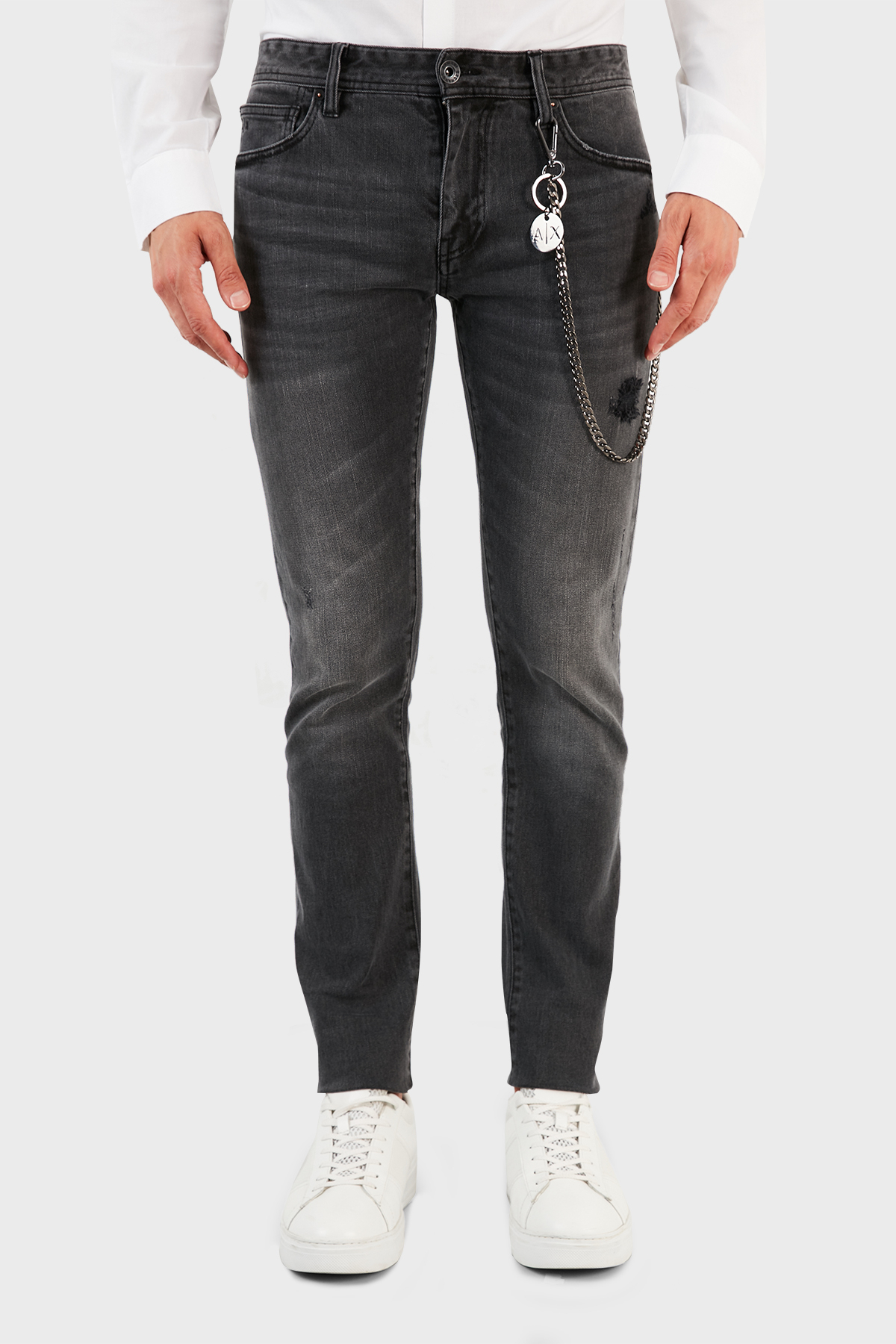 Armani Exchange Pamuklu Skinny Fit J14 Jeans Erkek Kot Pantolon 6KZJ14 Z3N3Z 0903 GRİ