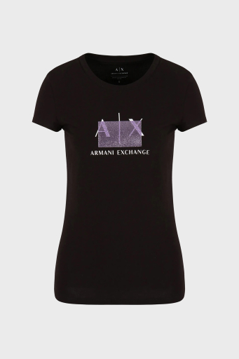 Armani Exchange Pamuklu Slim Fit Bisiklet Yaka Bayan T Shirt 3DYT51 YJETZ 1200 SİYAH - 5