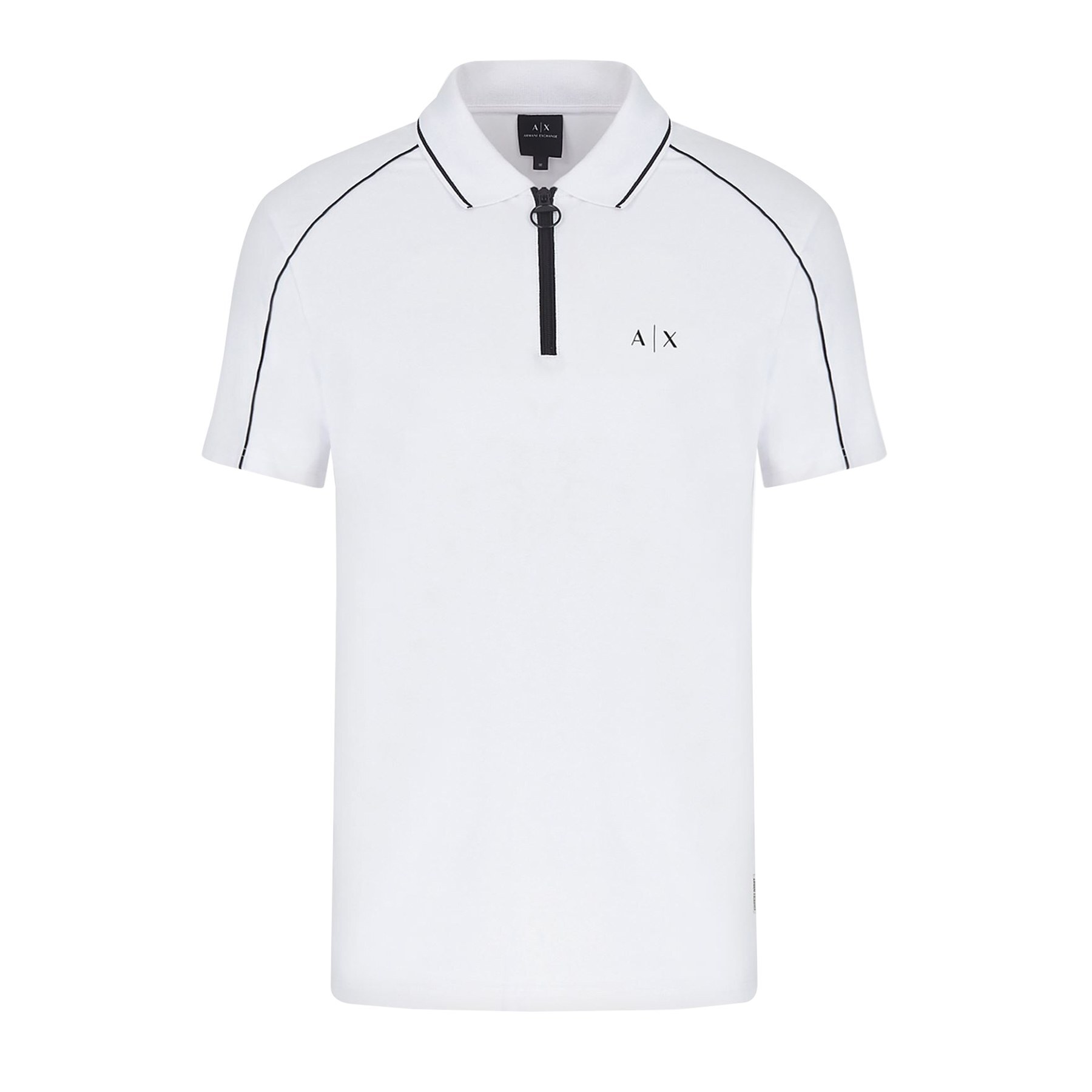 Armani Exchange Pamuklu Slim Fit T Shirt Erkek Polo 3KZFFC ZJ81Z 1100 BEYAZ