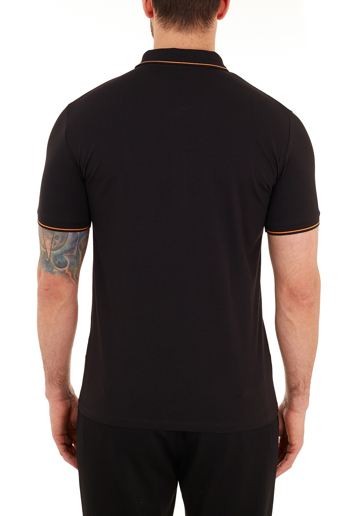 Armani Exchange Pamuklu Slim Fit T Shirt Erkek Polo 8NZF71 ZJH2Z 2268 SİYAH