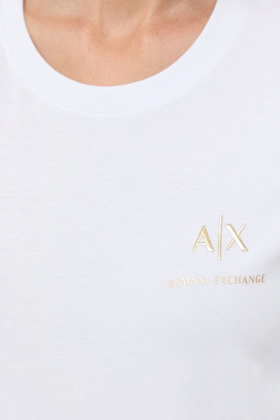 Armani Exchange - Armani Exchange Pamuklu Slim Fit Uzun Kollu Bayan T Shirt 6LYT53 YJ9XZ 1000 BEYAZ (1)