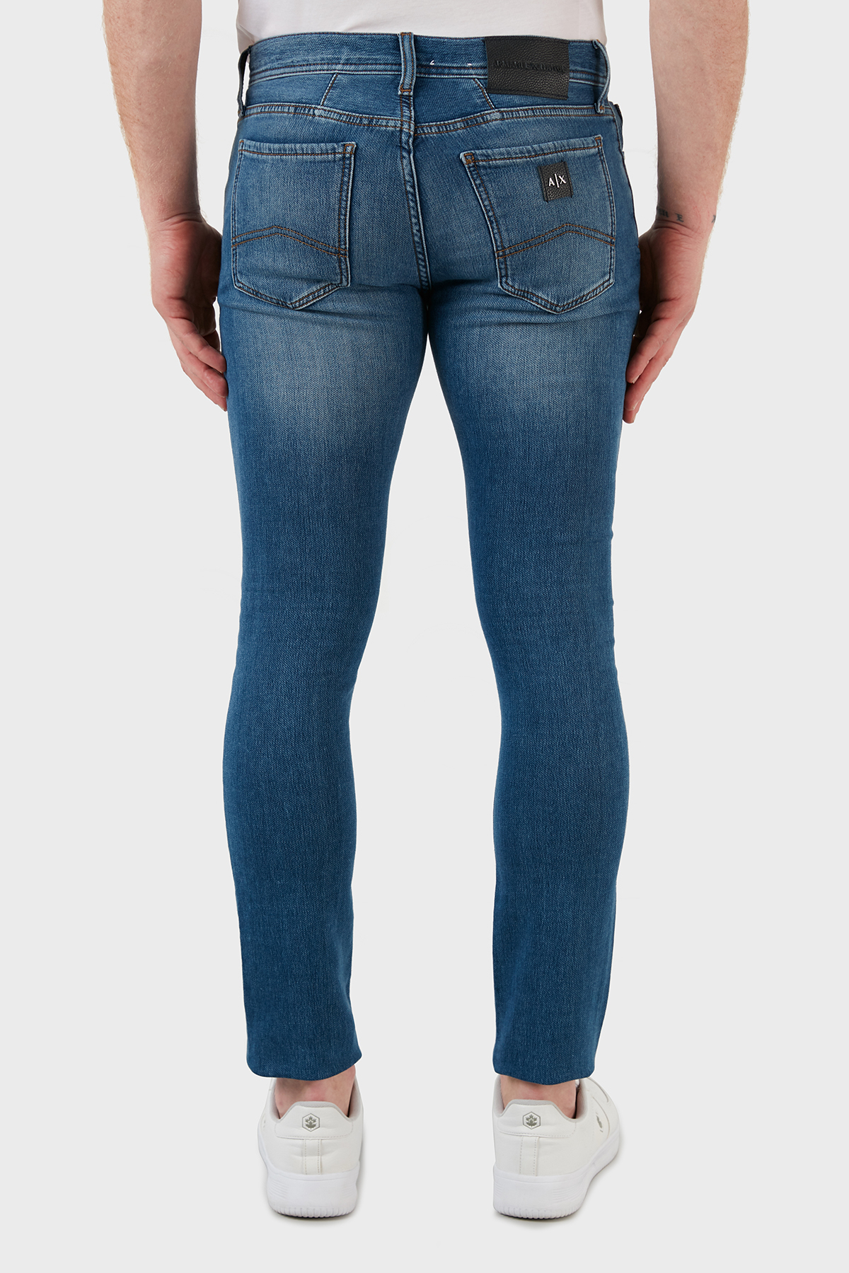 Armani Exchange Pamuklu Süper Skinny Fit Dar Paça Jeans Erkek Kot Pantolon 3LZJ33 Z1P6Z 1500 İNDİGO