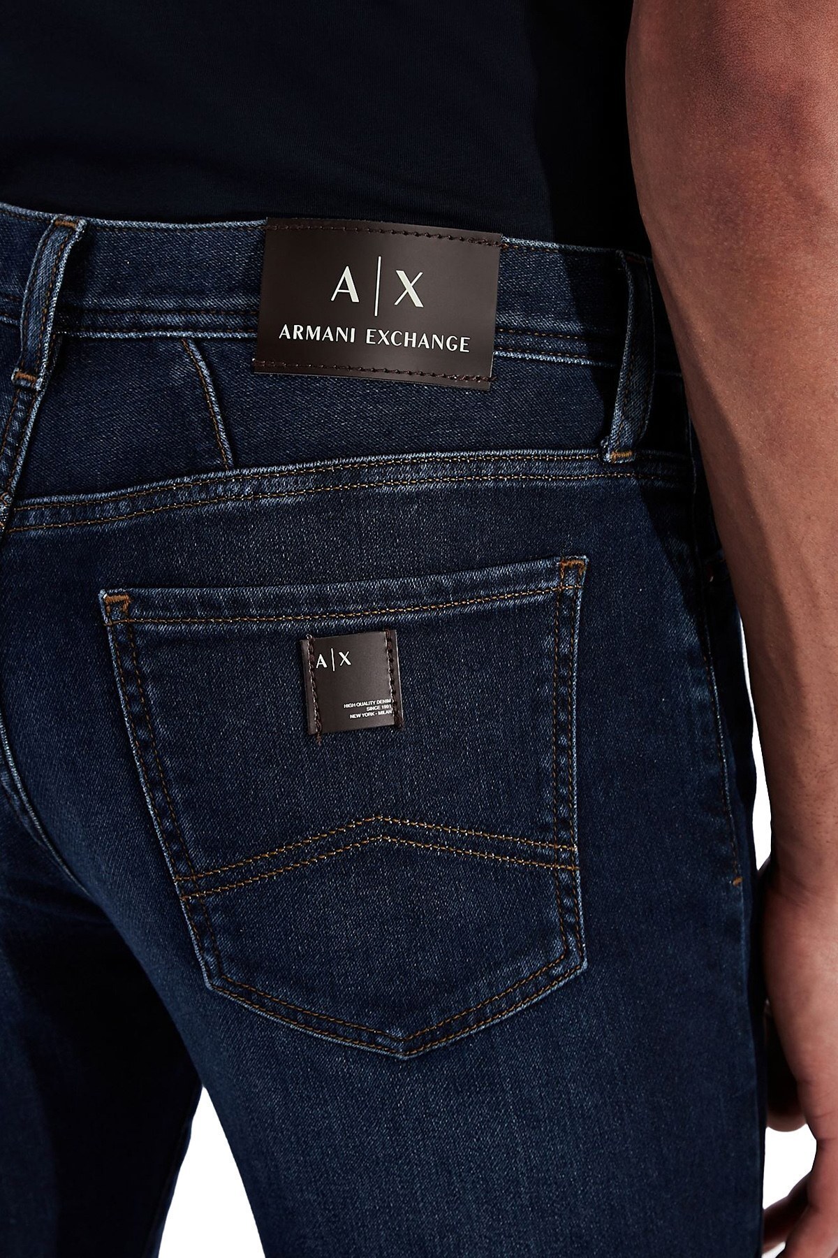 Armani Exchange Pamuklu Super Skinny J33 Jeans Erkek Kot Pantolon 3KZJ33 ZAQMZ 1500 LACİVERT