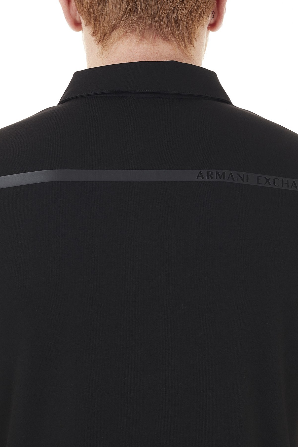 Armani Exchange Pamuklu T Shirt Erkek Polo 3KZFHA ZJE6Z 1200 SİYAH