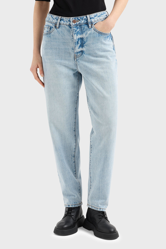 Armani Exchange Pamuklu Tapered Fit Daralan Paça Jeans Bayan Kot Pantolon XW000128 AF12860 MB001 AÇIK MAVİ - 1
