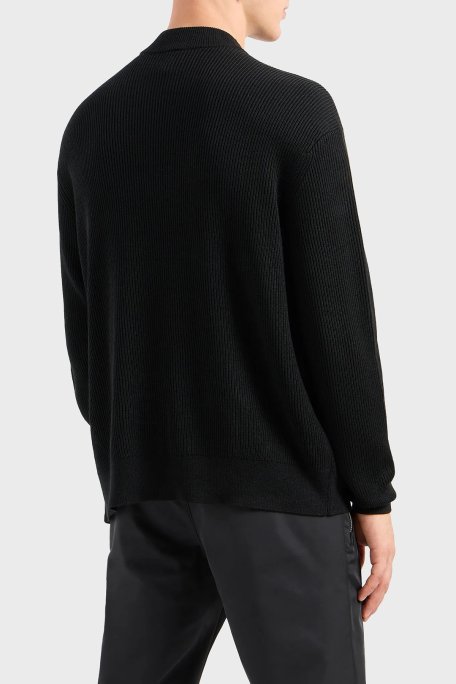 Armani Exchange Pamuklu ve Yünlü Regular Fit Bisiklet Yaka Erkek Kazak XM000029 AF10348 UC001 SİYAH - 3