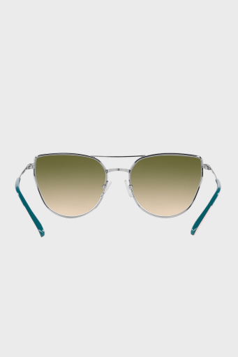 Armani Exchange Polikarbon Kedi Güneş Bayan Gözlük 0AX2045S 6043W0 56 Parlak Gümüş-Yeşil Aynalı Gümü - 4